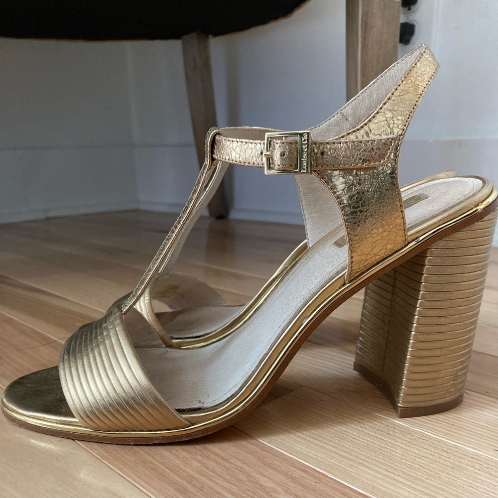 Gold Louise et Cie Heeled Sandals